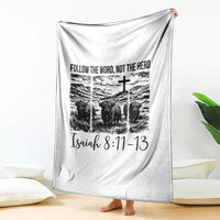 Follow the Word Not The Herd Throw Blanket Vintage Bible Verse Christian Country Highland Cow Boho - Wonder Print Shop