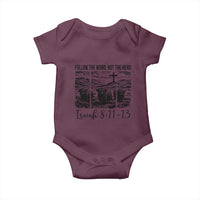 Follow the Word Not The Herd Baby Onesie Vintage Bible Verse Christian Country Highland Cow Boho - Wonder Print Shop