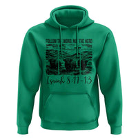 Follow the Word Not The Herd Hoodie Vintage Bible Verse Christian Country Highland Cow Boho - Wonder Print Shop