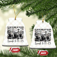 Follow the Word Not The Herd Ceramic Ornament Vintage Bible Verse Christian Country Highland Cow Boho - Wonder Print Shop