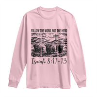Follow the Word Not The Herd Long Sleeve Shirt Vintage Bible Verse Christian Country Highland Cow Boho - Wonder Print Shop