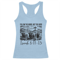 Follow the Word Not The Herd Racerback Tank Top Vintage Bible Verse Christian Country Highland Cow Boho - Wonder Print Shop