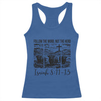 Follow the Word Not The Herd Racerback Tank Top Vintage Bible Verse Christian Country Highland Cow Boho - Wonder Print Shop