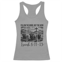 Follow the Word Not The Herd Racerback Tank Top Vintage Bible Verse Christian Country Highland Cow Boho - Wonder Print Shop