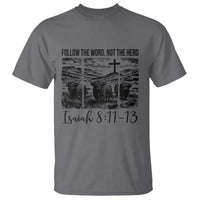 Follow the Word Not The Herd T Shirt Vintage Bible Verse Christian Country Highland Cow Boho - Wonder Print Shop