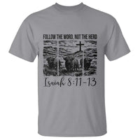 Follow the Word Not The Herd T Shirt Vintage Bible Verse Christian Country Highland Cow Boho - Wonder Print Shop