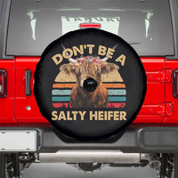 Highland Cow Spare Tire Cover Dont Be A Salty Heifer - Wonder Print Shop
