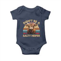 Highland Cow Baby Onesie Dont Be A Salty Heifer - Wonder Print Shop