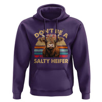 Highland Cow Hoodie Dont Be A Salty Heifer - Wonder Print Shop