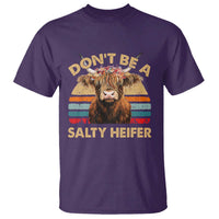 Highland Cow T Shirt Dont Be A Salty Heifer - Wonder Print Shop