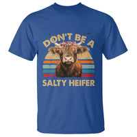 Highland Cow T Shirt Dont Be A Salty Heifer - Wonder Print Shop