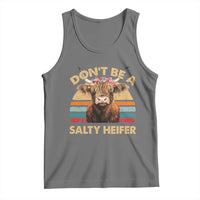 Highland Cow Tank Top Dont Be A Salty Heifer - Wonder Print Shop