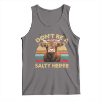 Highland Cow Tank Top Dont Be A Salty Heifer - Wonder Print Shop