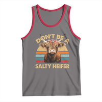 Highland Cow Tank Top Dont Be A Salty Heifer - Wonder Print Shop