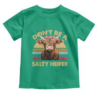 Highland Cow Toddler T Shirt Dont Be A Salty Heifer - Wonder Print Shop
