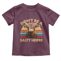 Highland Cow Toddler T Shirt Dont Be A Salty Heifer - Wonder Print Shop