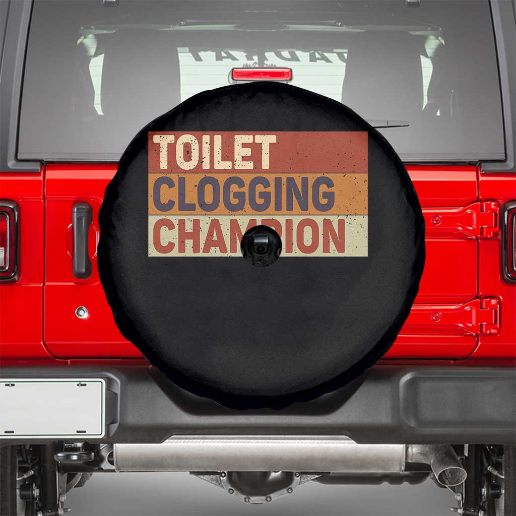 Toilet Clogging Champion Spare Tire Cover - Wonder Print Shop
