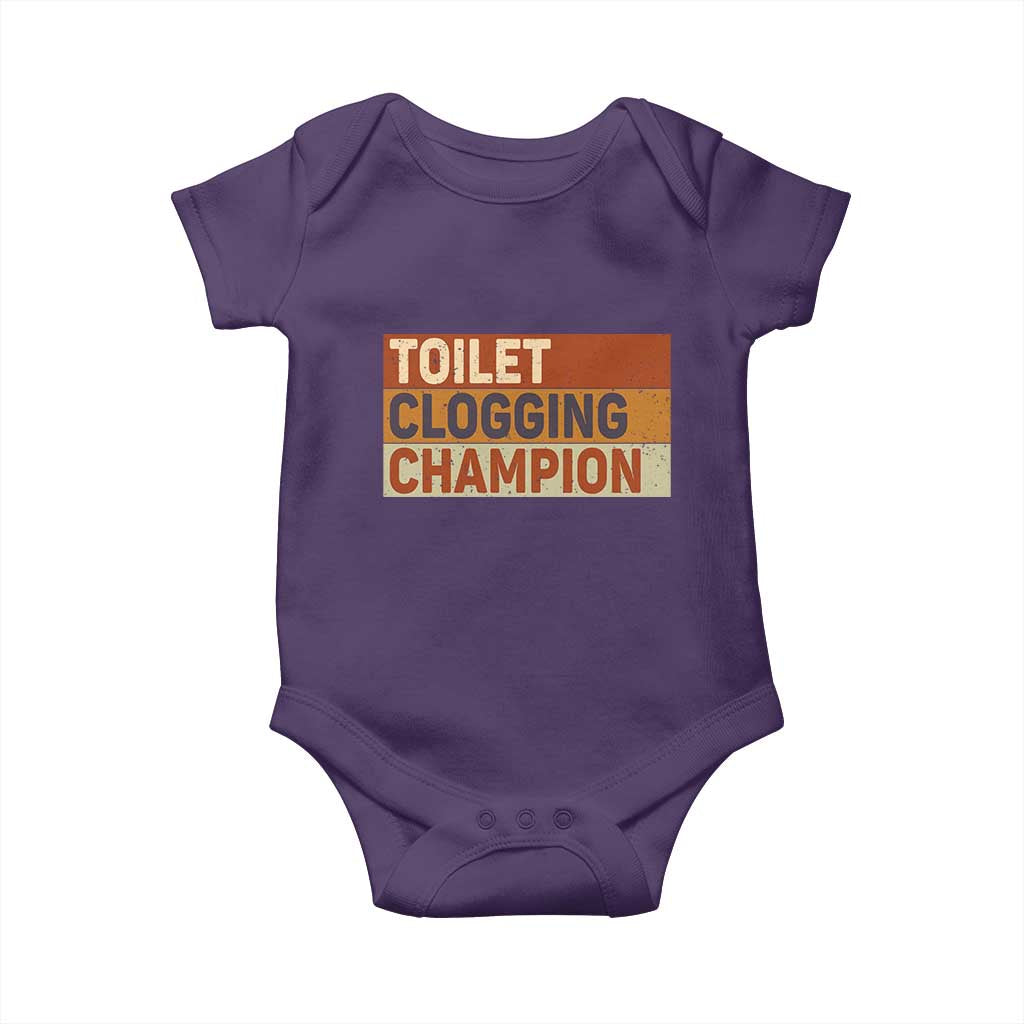 Toilet Clogging Champion Baby Onesie - Wonder Print Shop