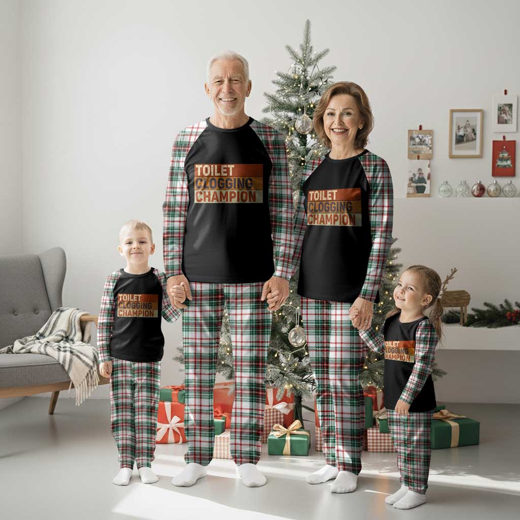 Toilet Clogging Champion Plaid Pajama Set - Wonder Print Shop