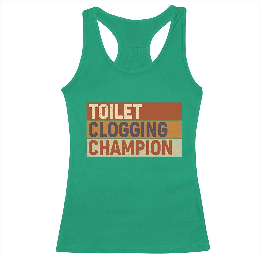 Toilet Clogging Champion Racerback Tank Top - Wonder Print Shop