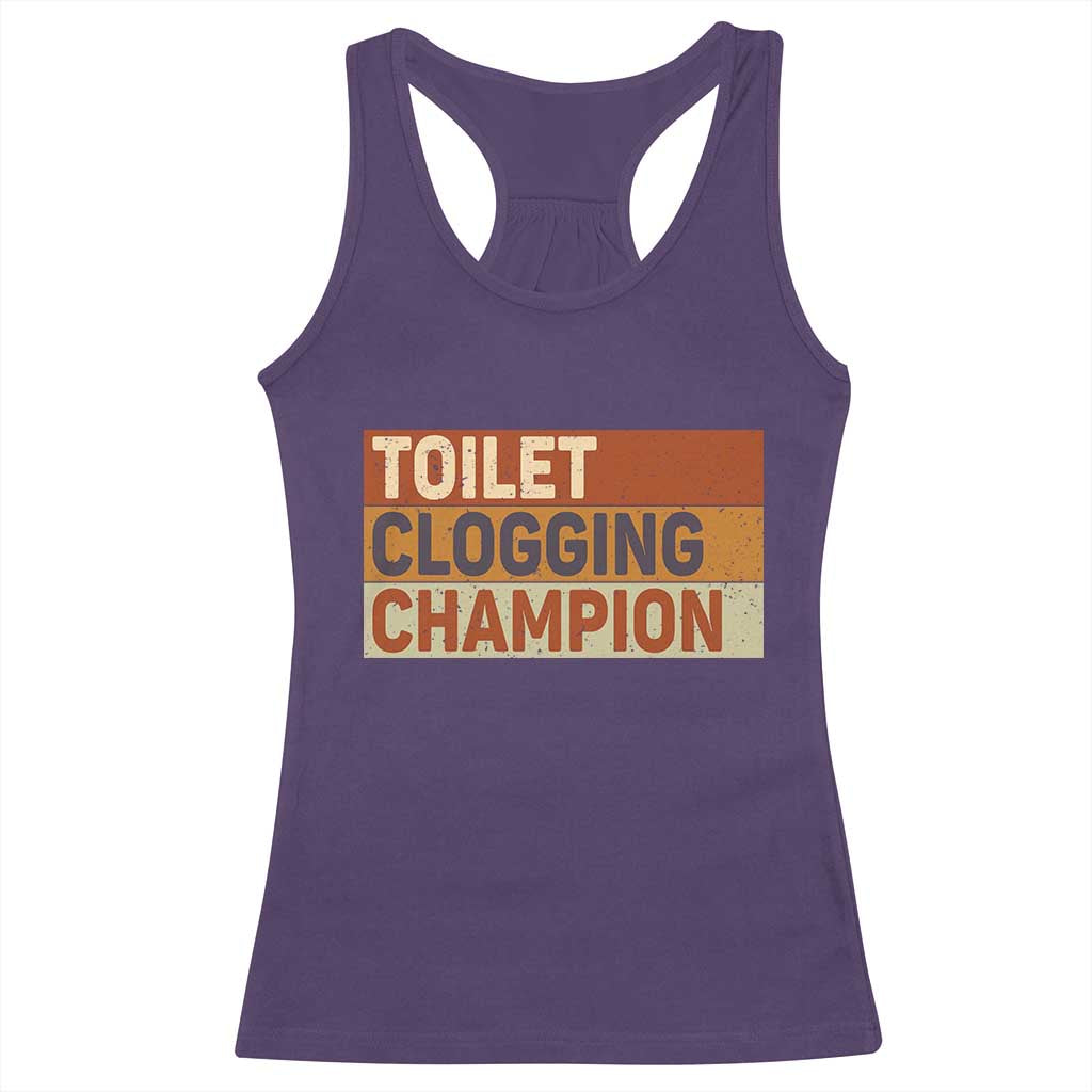 Toilet Clogging Champion Racerback Tank Top - Wonder Print Shop