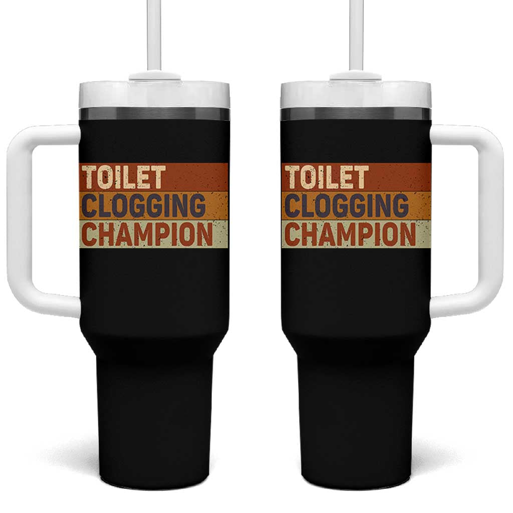 Toilet Clogging Champion Tumbler With Handle - Wonder Print Shop