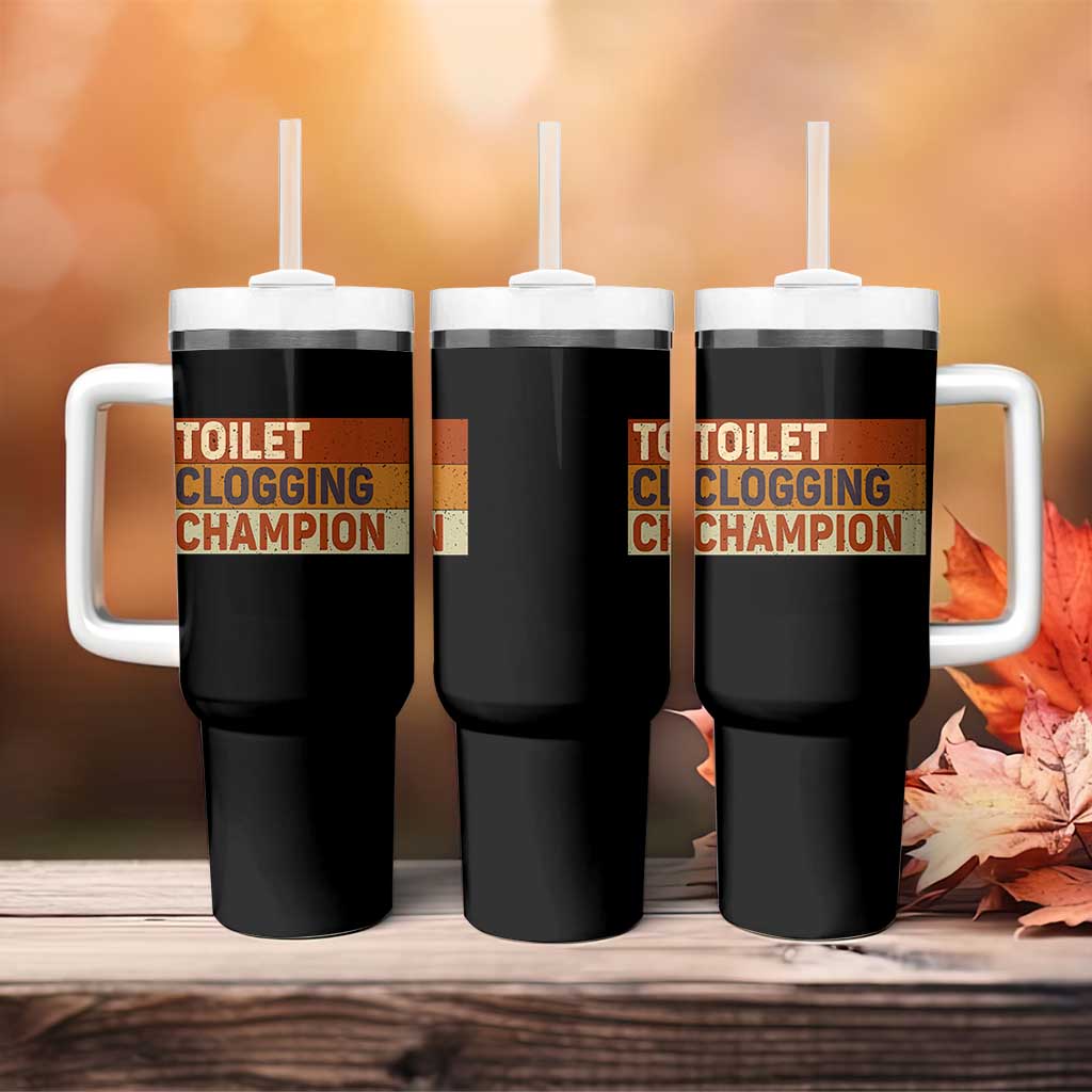 Toilet Clogging Champion Tumbler With Handle - Wonder Print Shop