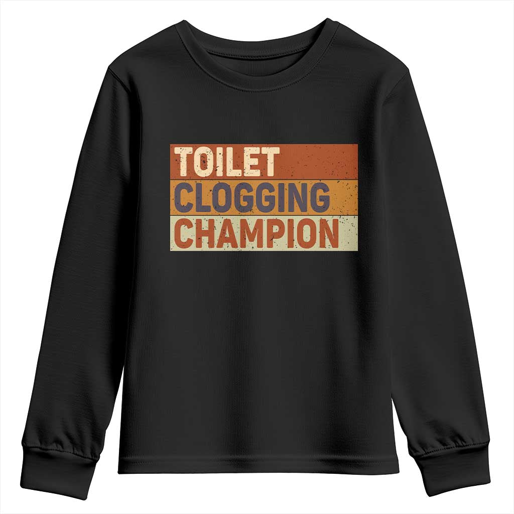 Toilet Clogging Champion Youth Sweatshirt - Wonder Print Shop