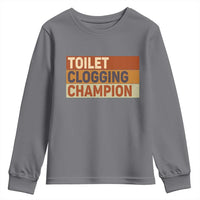 Toilet Clogging Champion Youth Sweatshirt - Wonder Print Shop