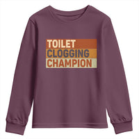 Toilet Clogging Champion Youth Sweatshirt - Wonder Print Shop