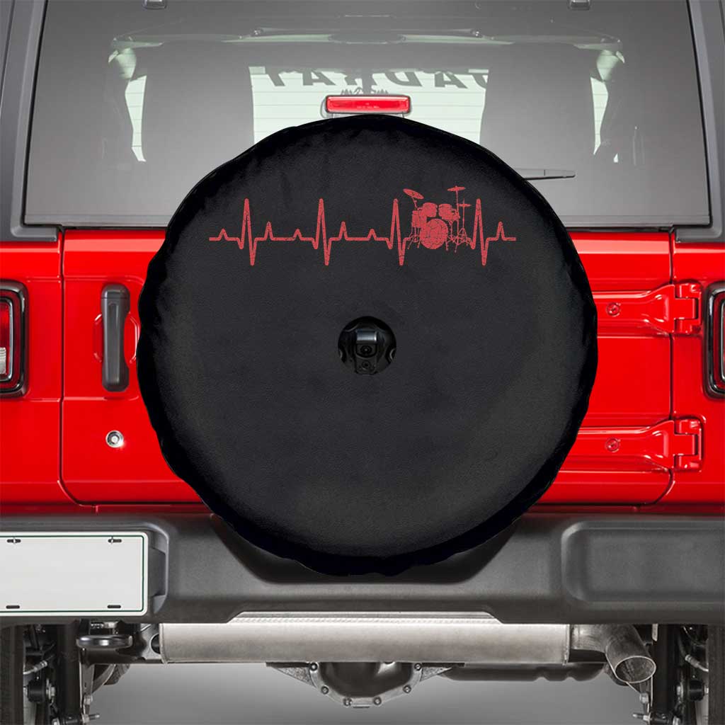 Drums Heartbeat Spare Tire Cover Drummer Percussionist - Wonder Print Shop