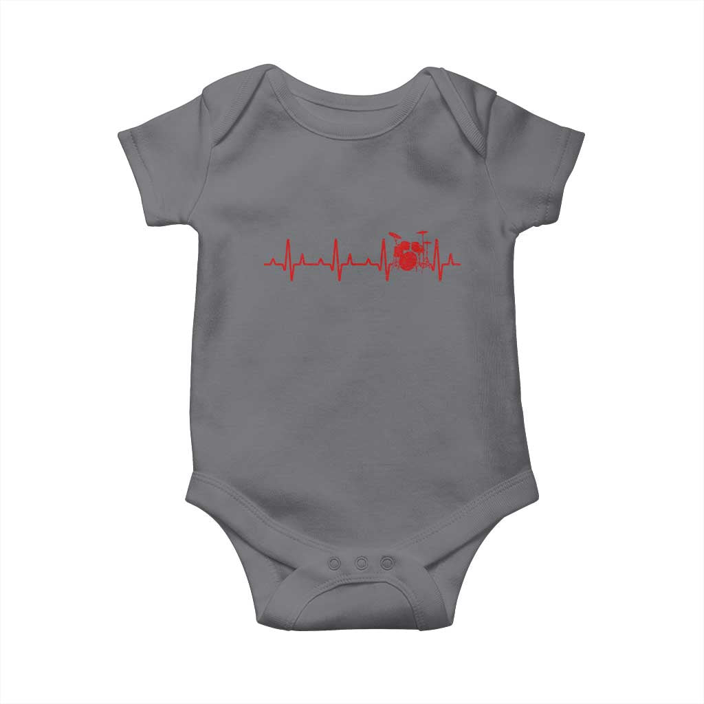 Drums Heartbeat Baby Onesie Drummer Percussionist - Wonder Print Shop