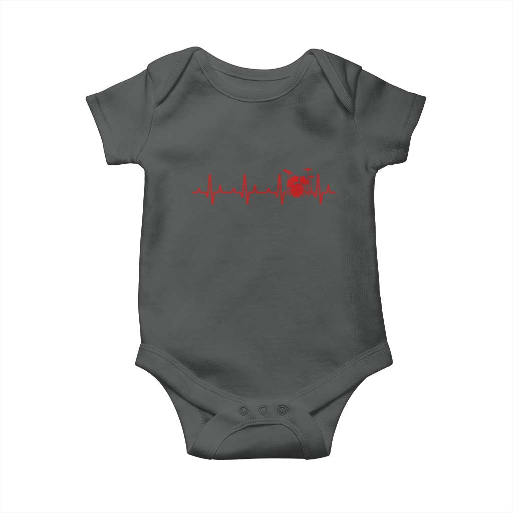Drums Heartbeat Baby Onesie Drummer Percussionist - Wonder Print Shop