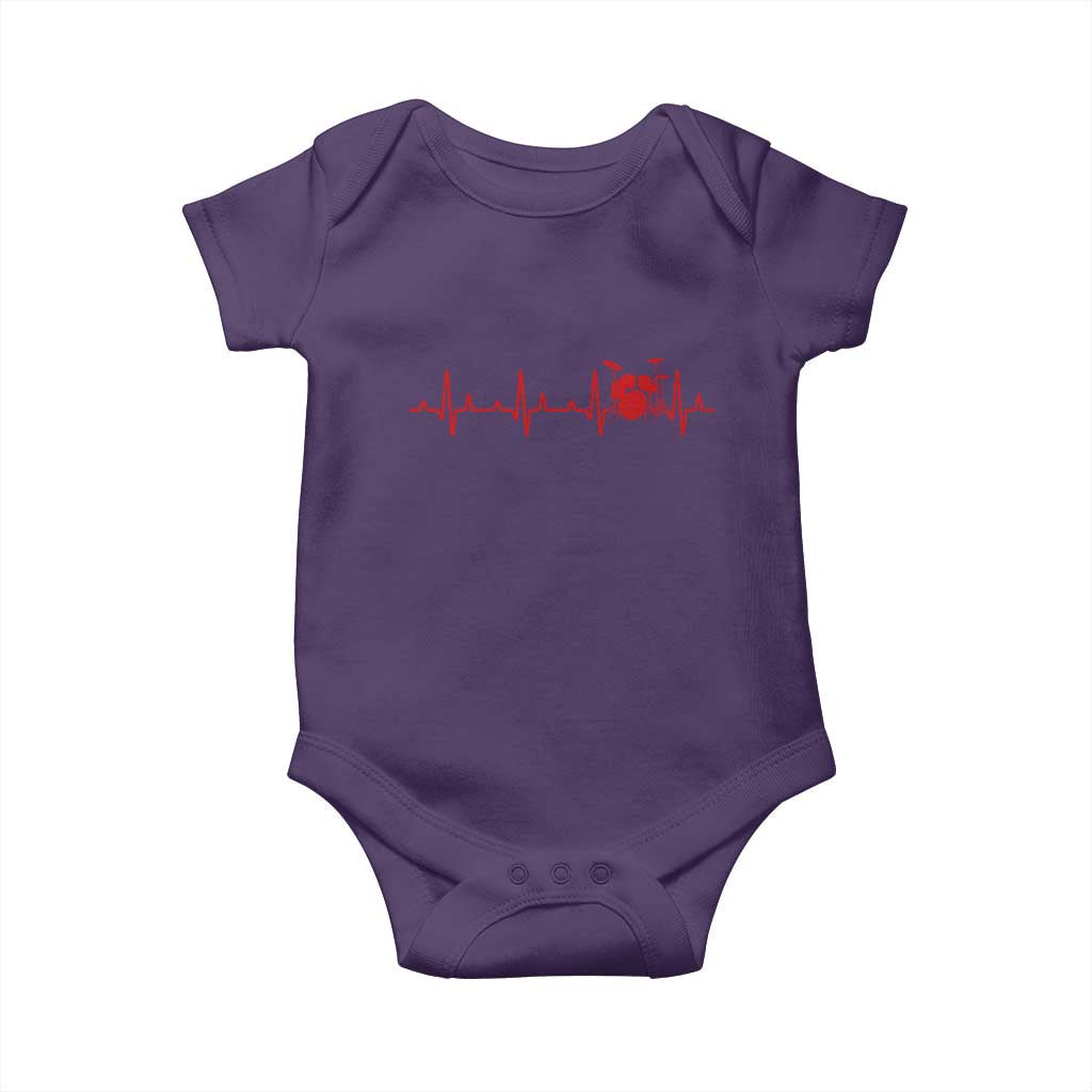 Drums Heartbeat Baby Onesie Drummer Percussionist - Wonder Print Shop