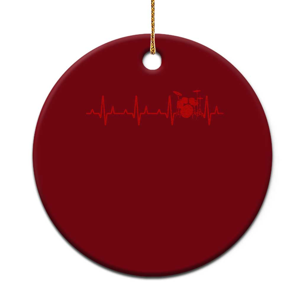 Drums Heartbeat Ceramic Ornament Drummer Percussionist - Wonder Print Shop