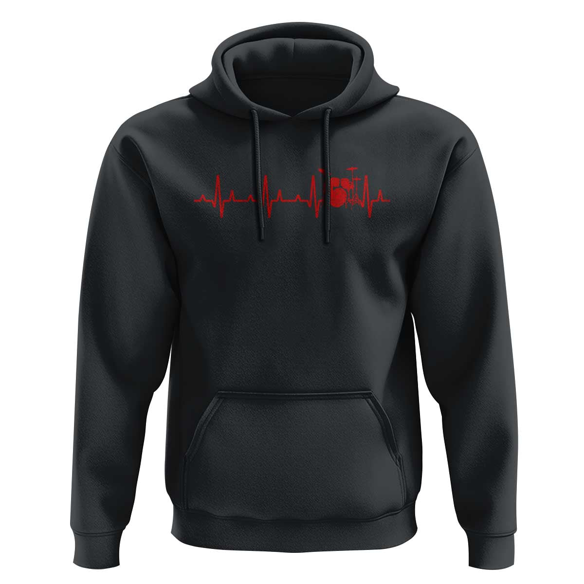 Drums Heartbeat Hoodie Drummer Percussionist - Wonder Print Shop