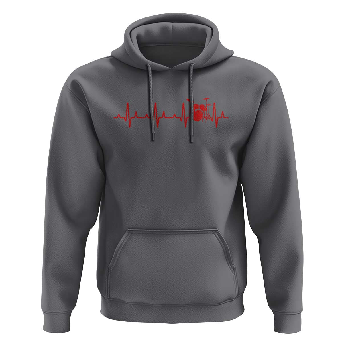 Drums Heartbeat Hoodie Drummer Percussionist - Wonder Print Shop