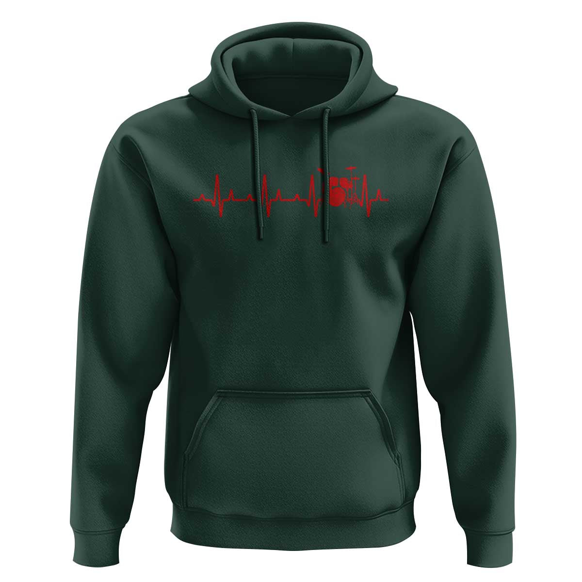 Drums Heartbeat Hoodie Drummer Percussionist - Wonder Print Shop