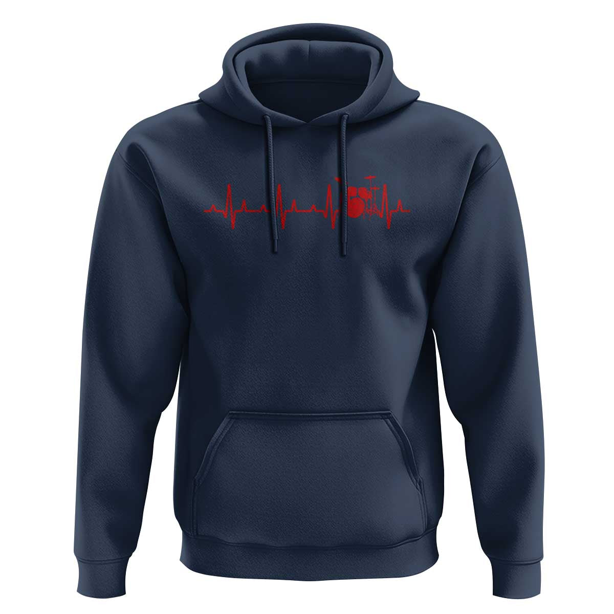 Drums Heartbeat Hoodie Drummer Percussionist - Wonder Print Shop