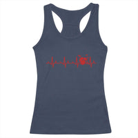 Drums Heartbeat Racerback Tank Top Drummer Percussionist - Wonder Print Shop