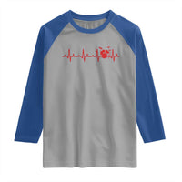 Drums Heartbeat Raglan Shirt Drummer Percussionist - Wonder Print Shop