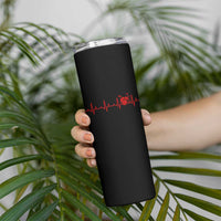 Drums Heartbeat Skinny Tumbler Drummer Percussionist - Wonder Print Shop