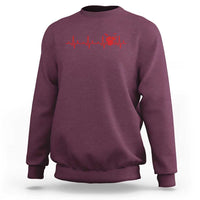 Drums Heartbeat Sweatshirt Drummer Percussionist - Wonder Print Shop