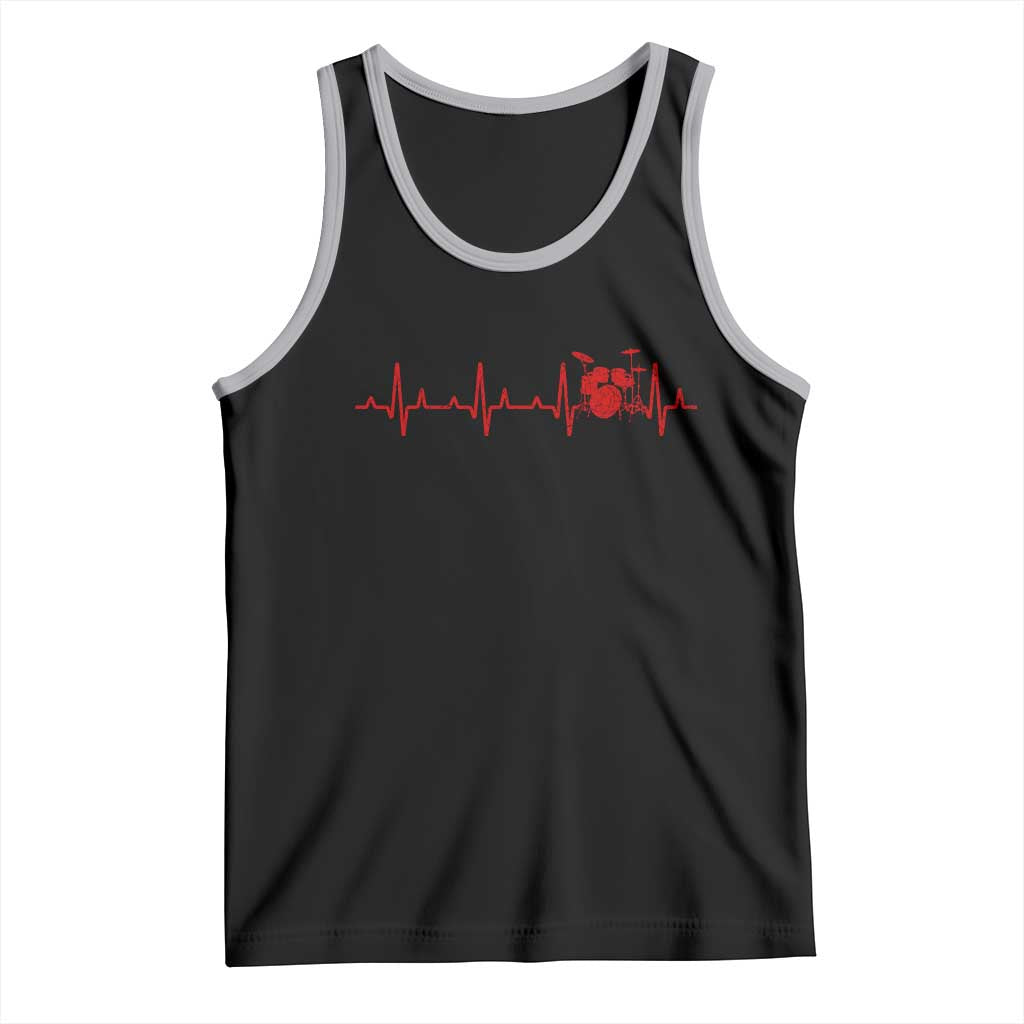 Drums Heartbeat Tank Top Drummer Percussionist - Wonder Print Shop