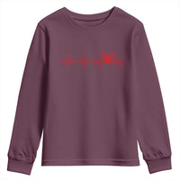 Drums Heartbeat Youth Sweatshirt Drummer Percussionist - Wonder Print Shop
