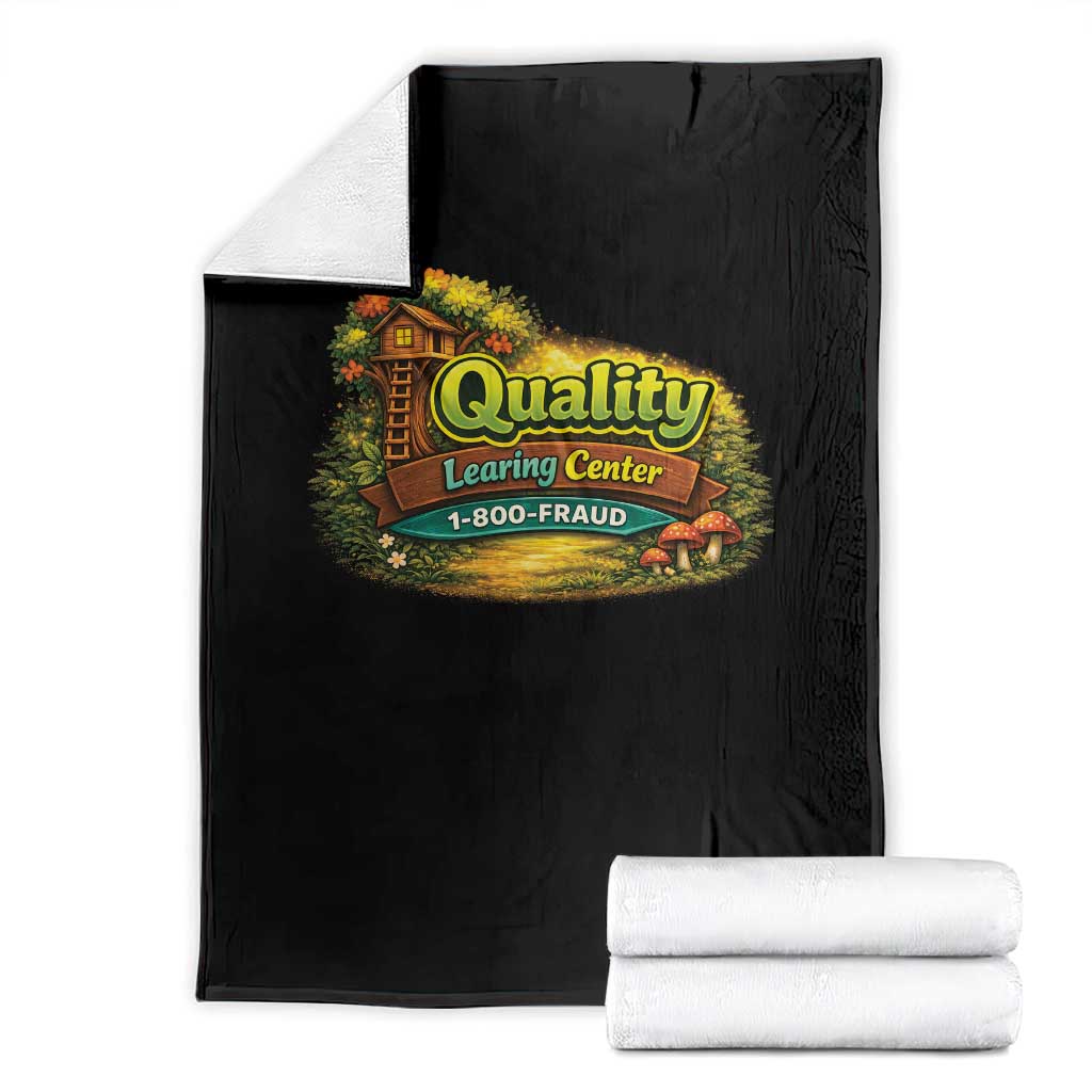 Quality Learing Center Throw Blanket Funny Childcare Day Care