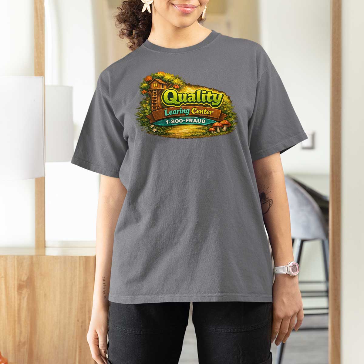 Quality Learing Center T Shirt For Women Funny Childcare Day Care