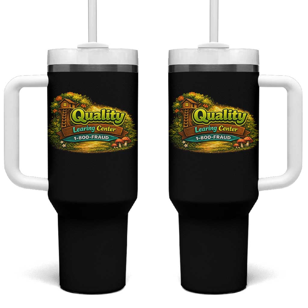 Quality Learing Center Tumbler With Handle Funny Childcare Day Care