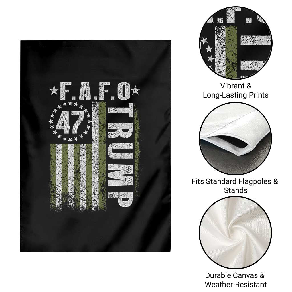 Funny Fafo Garden Flag President 47 FDT American Flag
