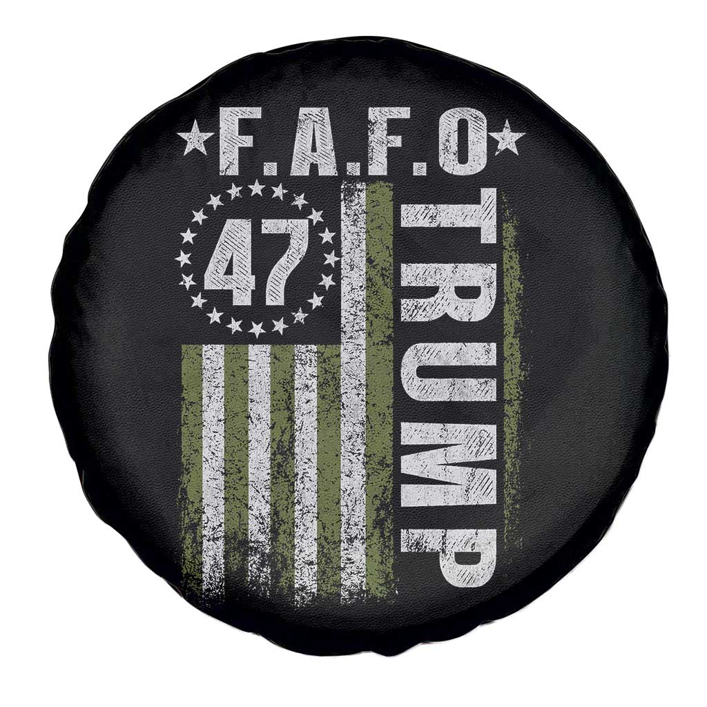 Funny Fafo Spare Tire Cover President 47 FDT American Flag